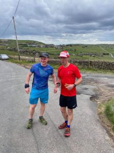 Stephen & Ed at Wainstalls about 32 miles in - double calderdale way/